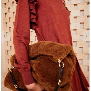 Ulla Johnson Remy Soft Large Foldover Toto Bag /Clutch. New